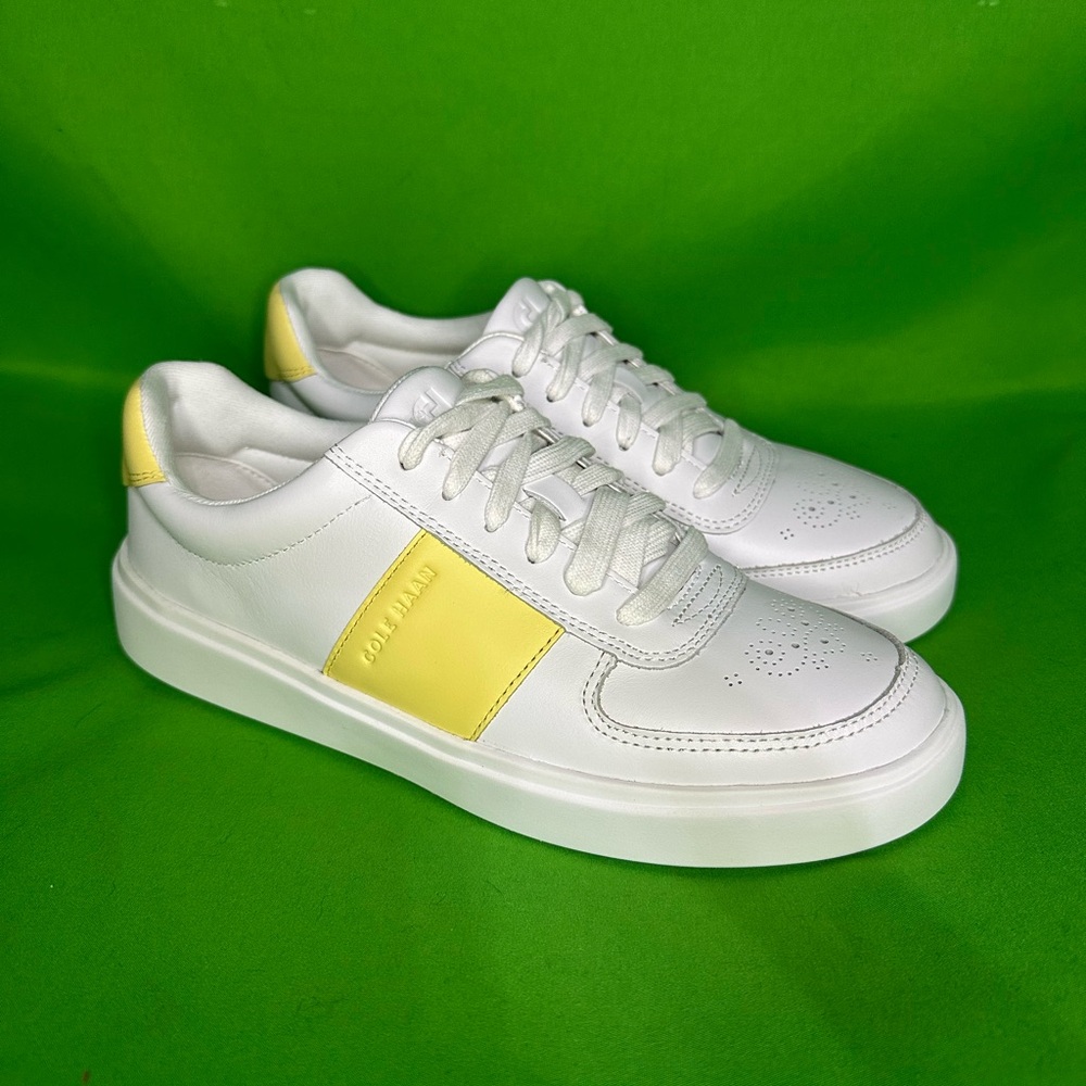 Cole Haan White and Yellow Sneakers